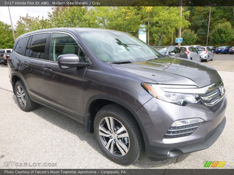 Modern Steel Metallic / Gray 2017 Honda Pilot EX AWD