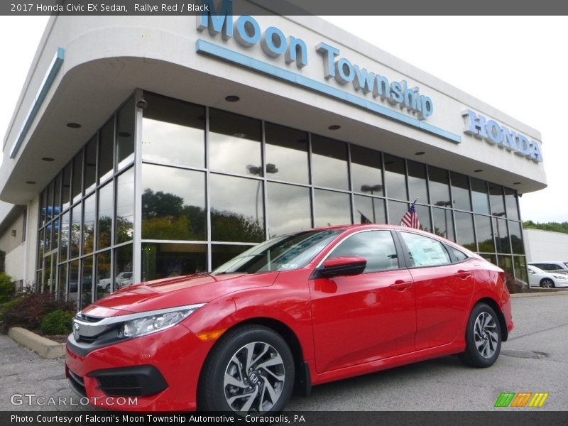 Rallye Red / Black 2017 Honda Civic EX Sedan
