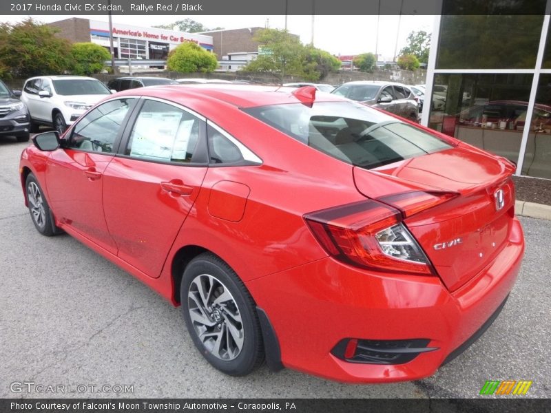Rallye Red / Black 2017 Honda Civic EX Sedan