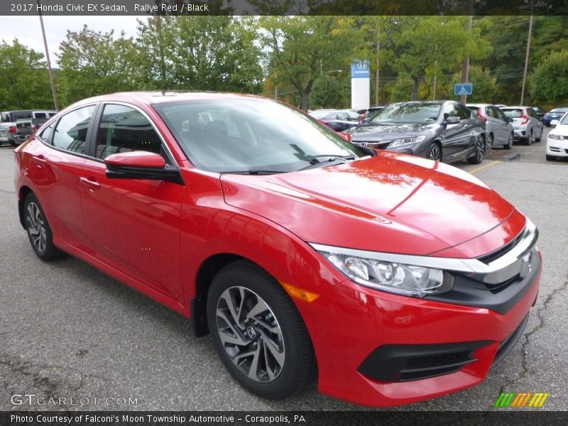 Rallye Red / Black 2017 Honda Civic EX Sedan