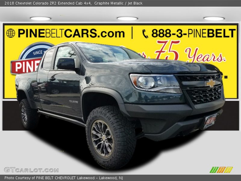 Graphite Metallic / Jet Black 2018 Chevrolet Colorado ZR2 Extended Cab 4x4