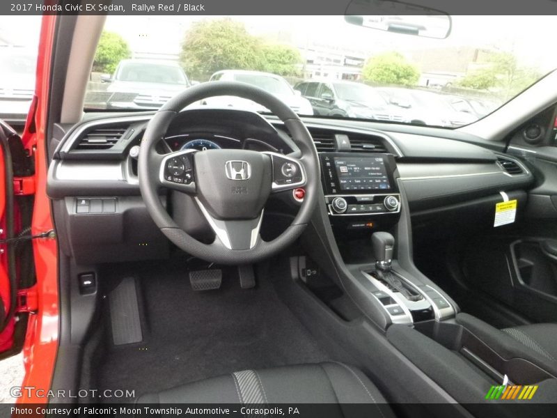 Rallye Red / Black 2017 Honda Civic EX Sedan