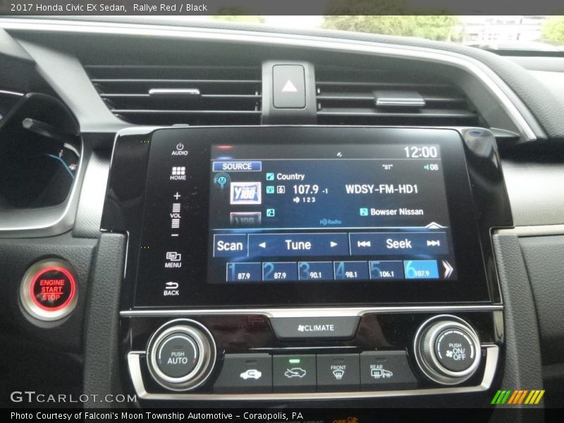 Rallye Red / Black 2017 Honda Civic EX Sedan