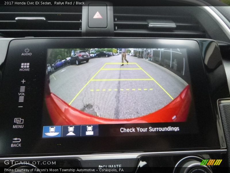Rallye Red / Black 2017 Honda Civic EX Sedan