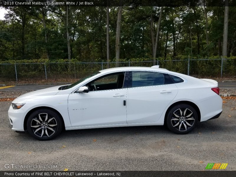 Summit White / Jet Black 2018 Chevrolet Malibu LT