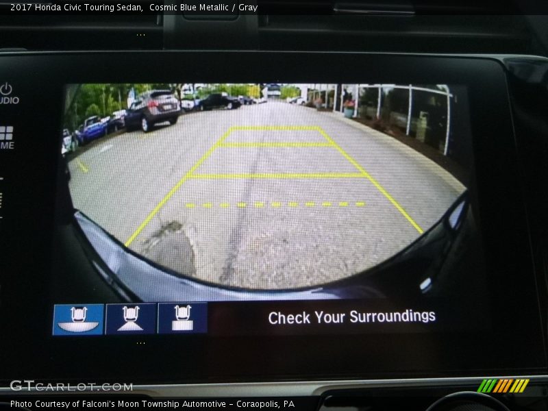 Cosmic Blue Metallic / Gray 2017 Honda Civic Touring Sedan