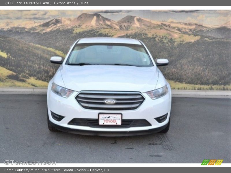 Oxford White / Dune 2013 Ford Taurus SEL AWD