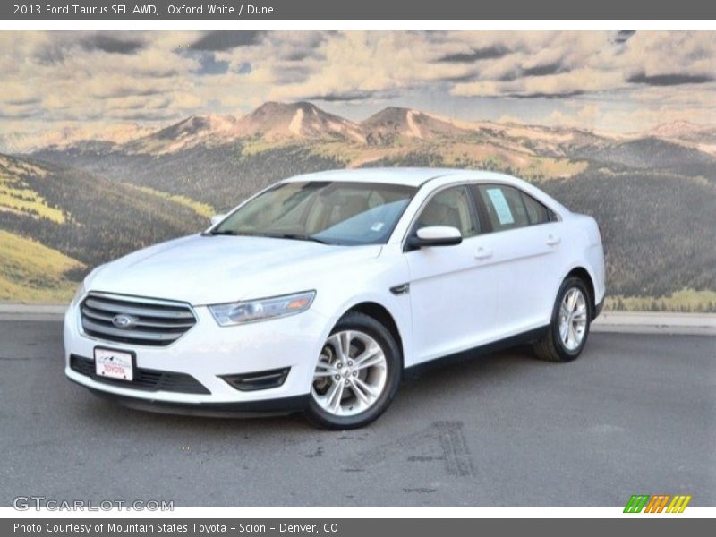 Oxford White / Dune 2013 Ford Taurus SEL AWD