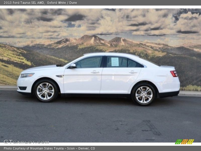 Oxford White / Dune 2013 Ford Taurus SEL AWD