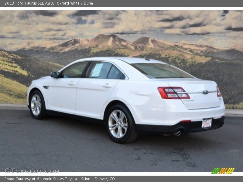 Oxford White / Dune 2013 Ford Taurus SEL AWD