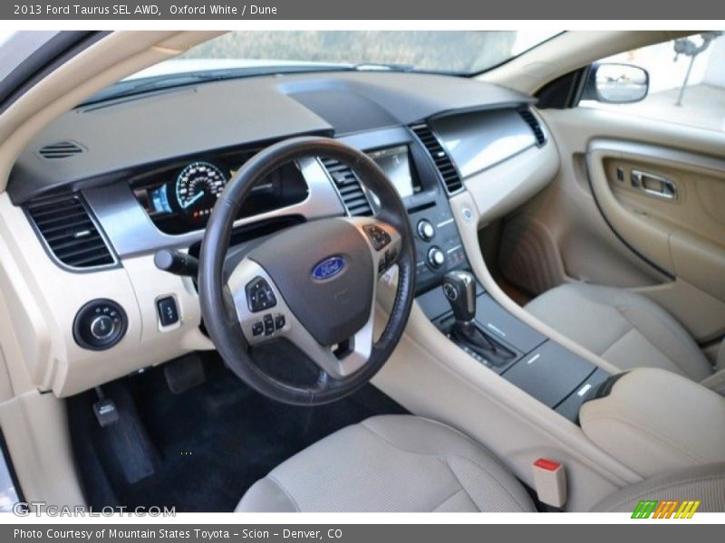 Oxford White / Dune 2013 Ford Taurus SEL AWD