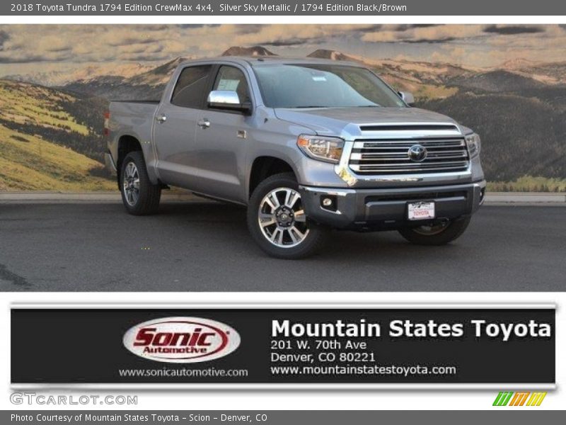 Silver Sky Metallic / 1794 Edition Black/Brown 2018 Toyota Tundra 1794 Edition CrewMax 4x4