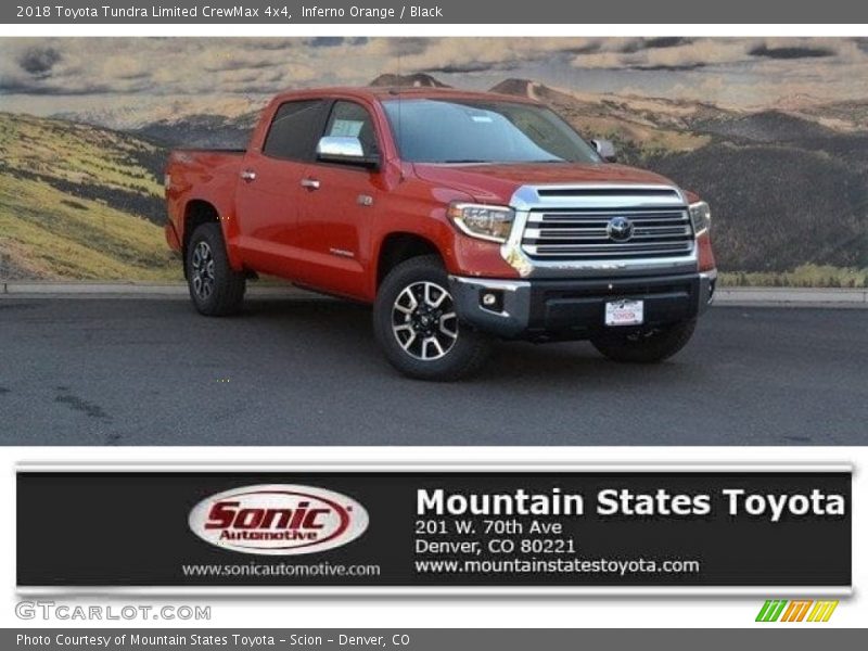 Inferno Orange / Black 2018 Toyota Tundra Limited CrewMax 4x4