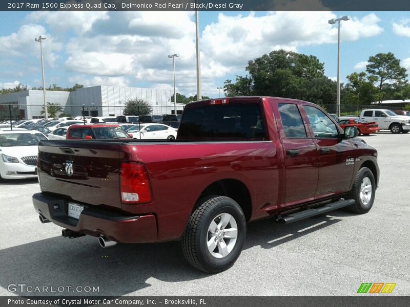 Delmonico Red Pearl / Black/Diesel Gray 2017 Ram 1500 Express Quad Cab