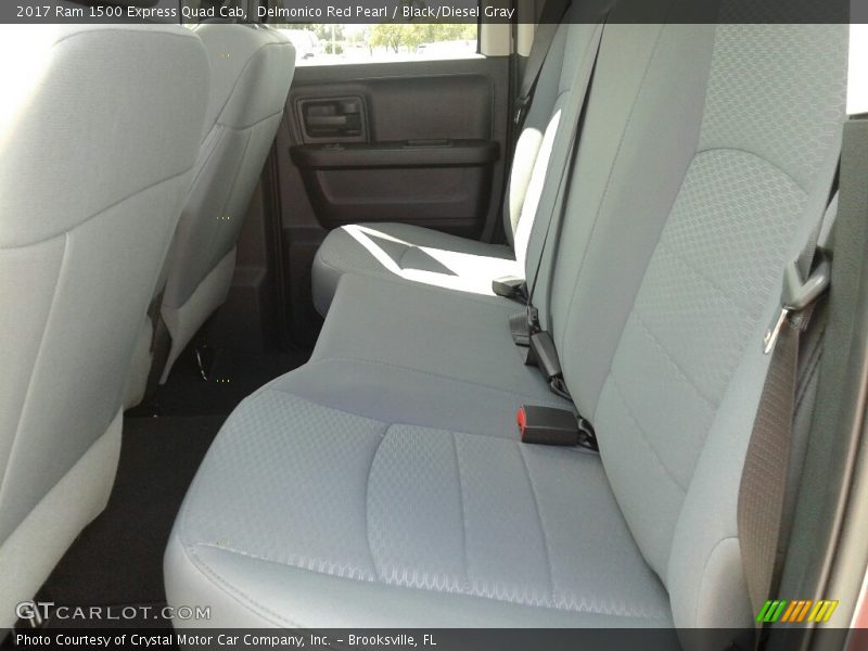 Delmonico Red Pearl / Black/Diesel Gray 2017 Ram 1500 Express Quad Cab