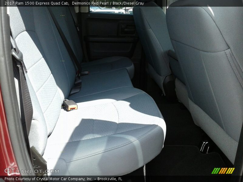 Delmonico Red Pearl / Black/Diesel Gray 2017 Ram 1500 Express Quad Cab