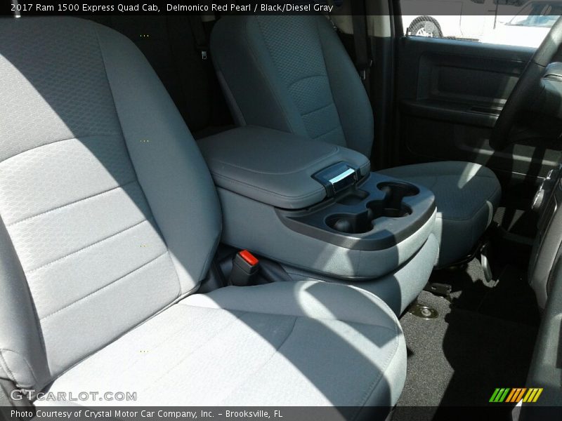Delmonico Red Pearl / Black/Diesel Gray 2017 Ram 1500 Express Quad Cab