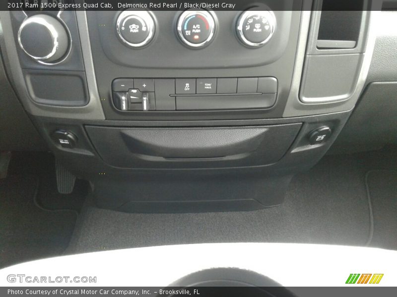 Delmonico Red Pearl / Black/Diesel Gray 2017 Ram 1500 Express Quad Cab