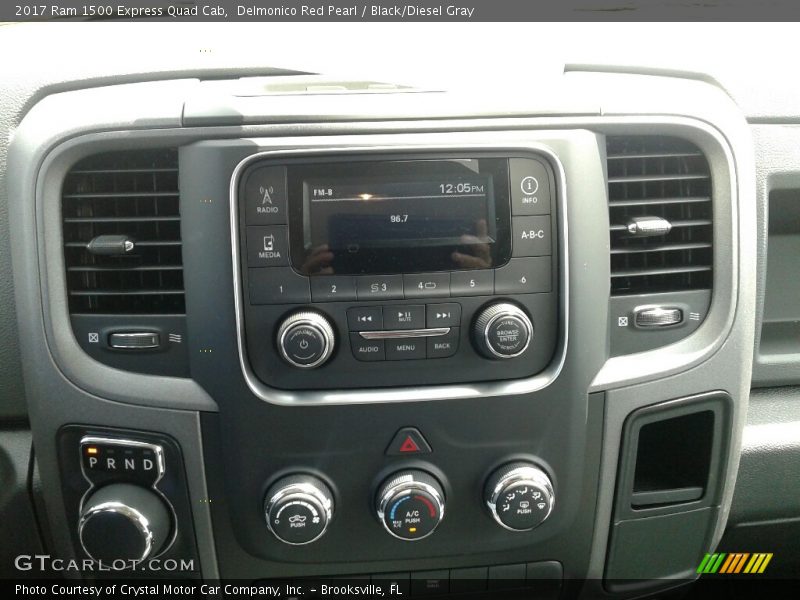 Delmonico Red Pearl / Black/Diesel Gray 2017 Ram 1500 Express Quad Cab