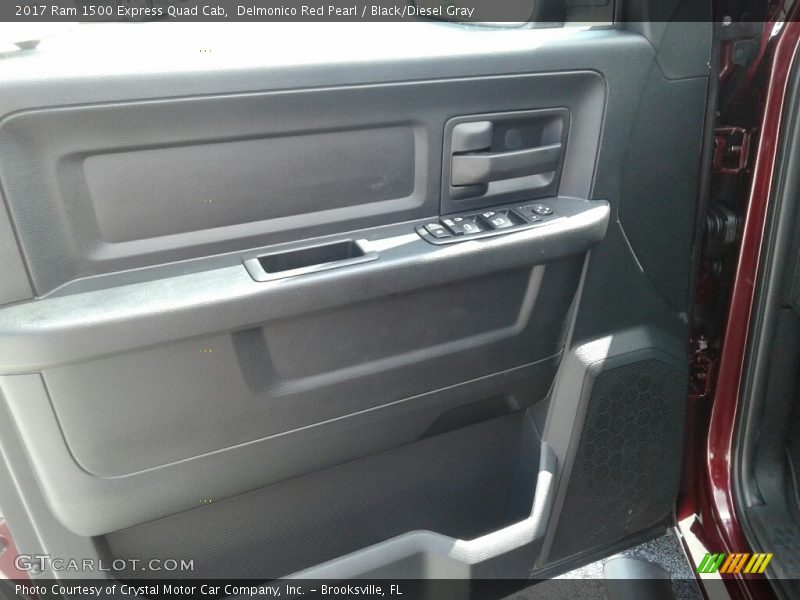 Delmonico Red Pearl / Black/Diesel Gray 2017 Ram 1500 Express Quad Cab