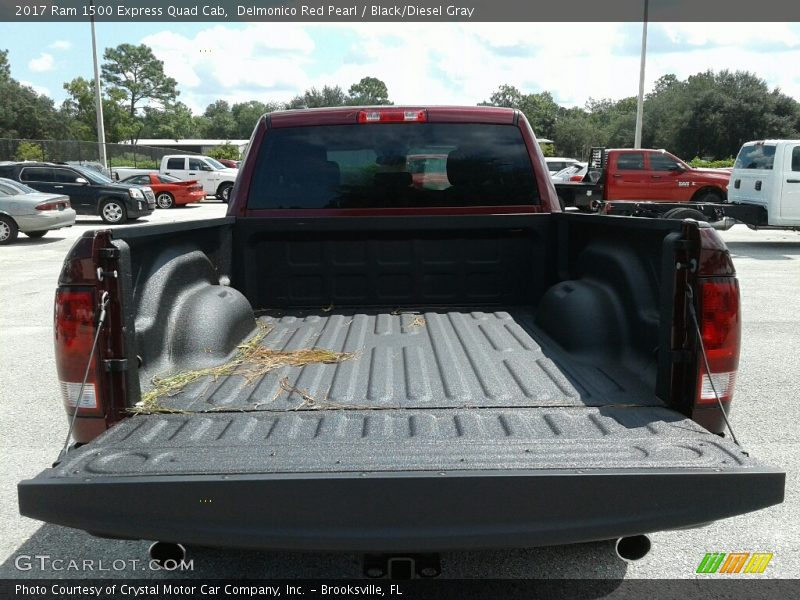 Delmonico Red Pearl / Black/Diesel Gray 2017 Ram 1500 Express Quad Cab