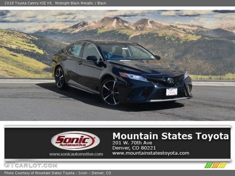 Midnight Black Metallic / Black 2018 Toyota Camry XSE V6