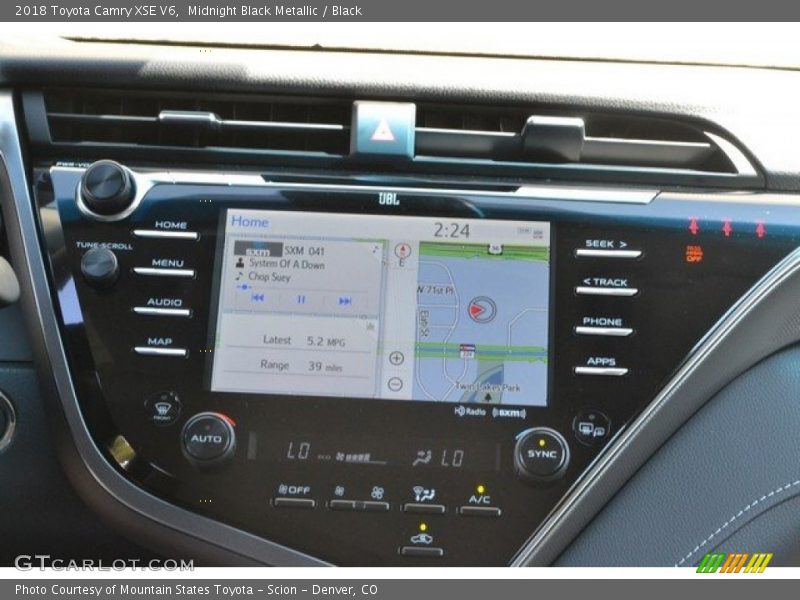 Midnight Black Metallic / Black 2018 Toyota Camry XSE V6