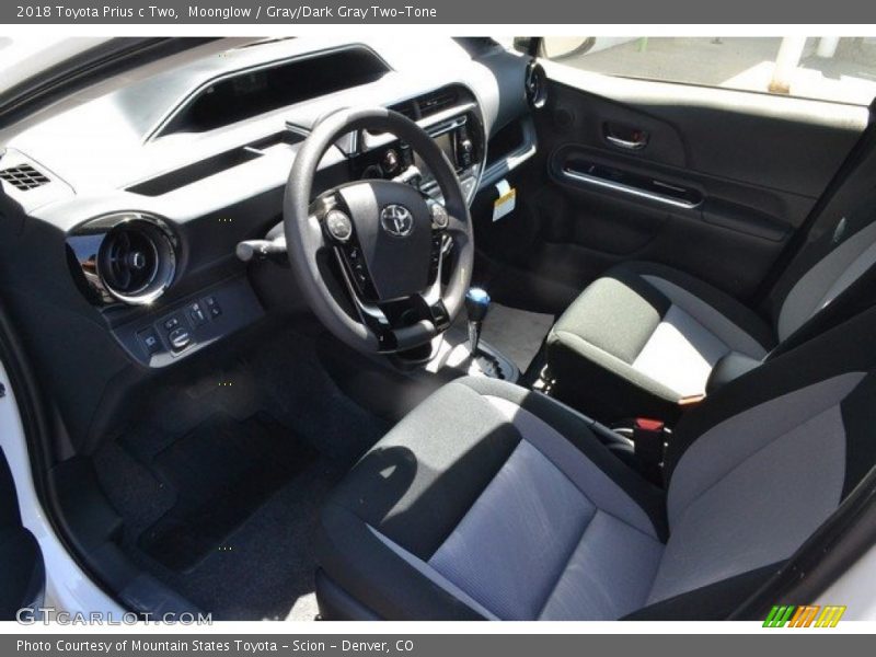 Moonglow / Gray/Dark Gray Two-Tone 2018 Toyota Prius c Two