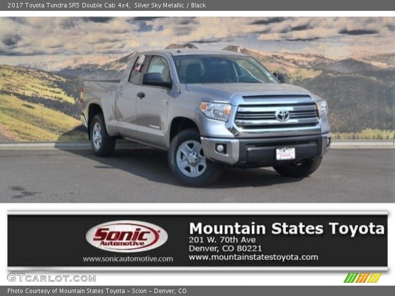 Silver Sky Metallic / Black 2017 Toyota Tundra SR5 Double Cab 4x4