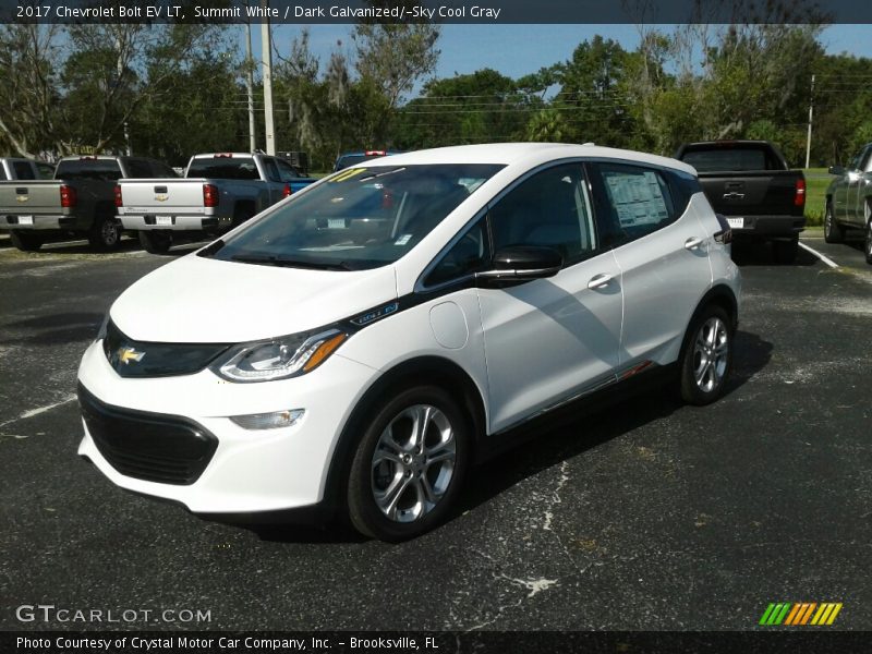 Summit White / Dark Galvanized/­Sky Cool Gray 2017 Chevrolet Bolt EV LT