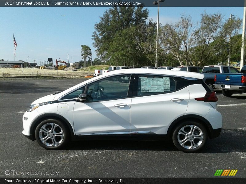Summit White / Dark Galvanized/­Sky Cool Gray 2017 Chevrolet Bolt EV LT