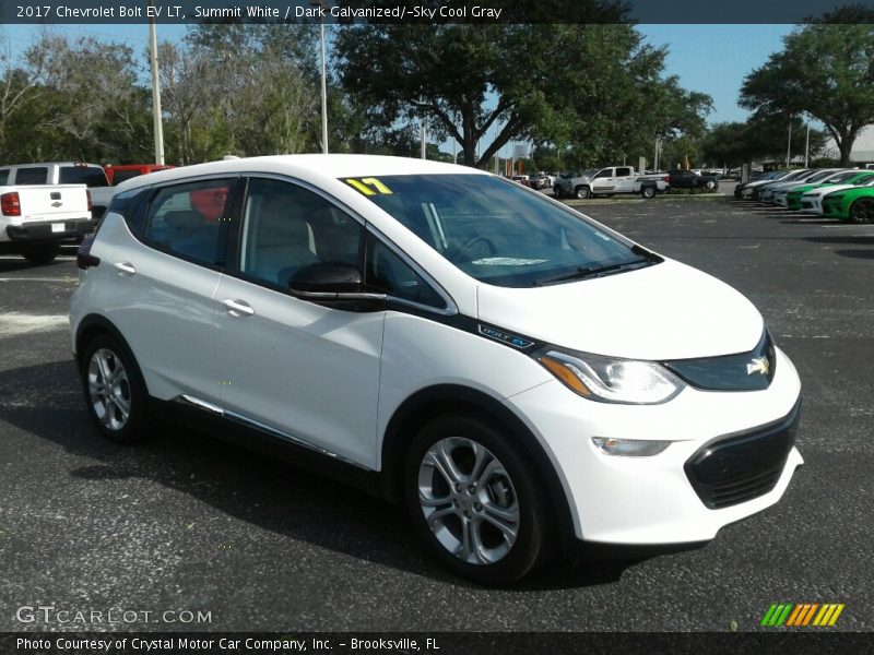 Summit White / Dark Galvanized/­Sky Cool Gray 2017 Chevrolet Bolt EV LT