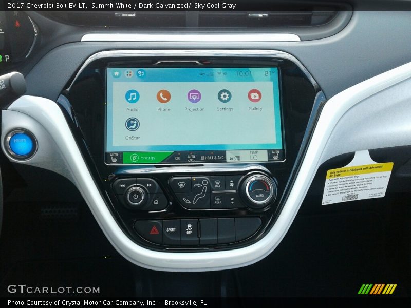 Summit White / Dark Galvanized/­Sky Cool Gray 2017 Chevrolet Bolt EV LT