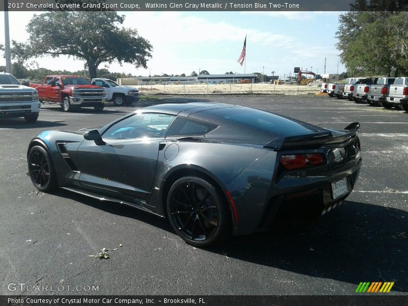 Watkins Glen Gray Metallic / Tension Blue Two-Tone 2017 Chevrolet Corvette Grand Sport Coupe