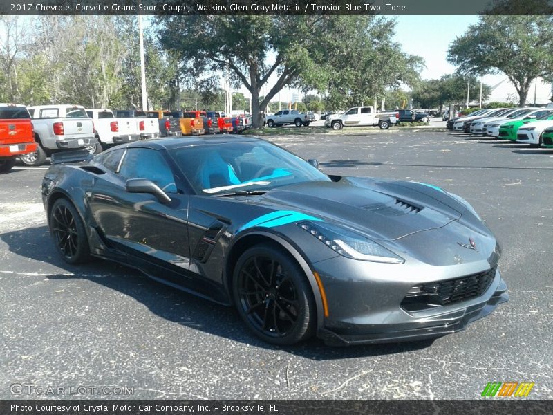 Watkins Glen Gray Metallic / Tension Blue Two-Tone 2017 Chevrolet Corvette Grand Sport Coupe