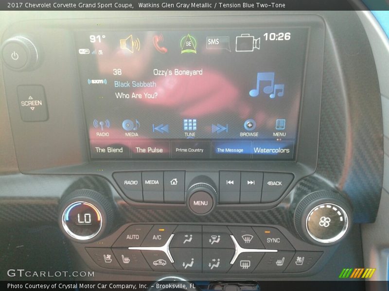 Watkins Glen Gray Metallic / Tension Blue Two-Tone 2017 Chevrolet Corvette Grand Sport Coupe