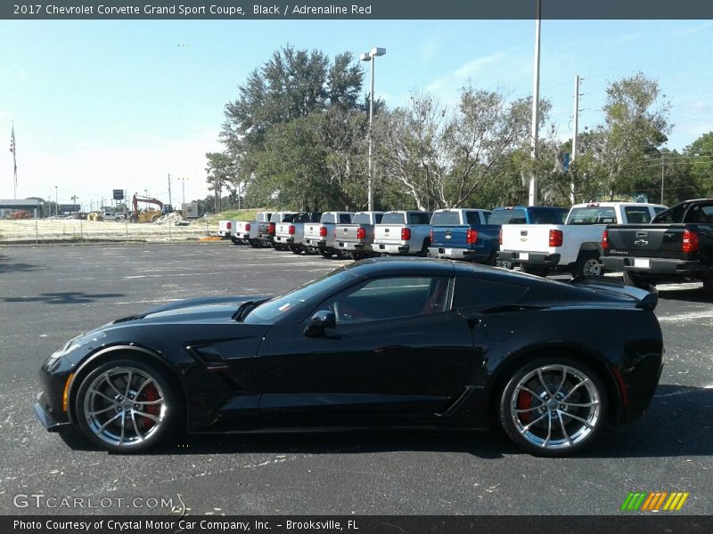 Black / Adrenaline Red 2017 Chevrolet Corvette Grand Sport Coupe