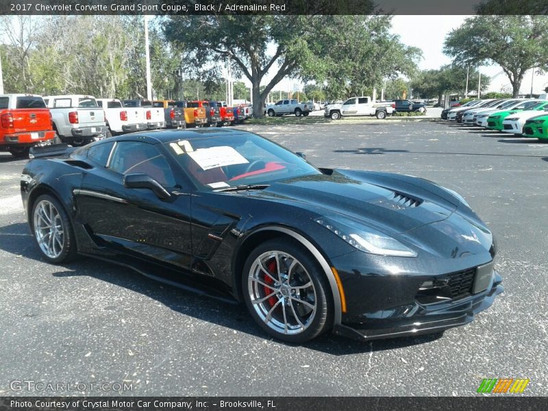 Black / Adrenaline Red 2017 Chevrolet Corvette Grand Sport Coupe