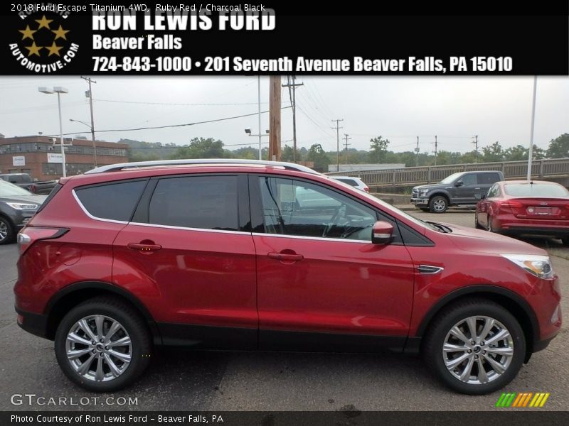 Ruby Red / Charcoal Black 2018 Ford Escape Titanium 4WD