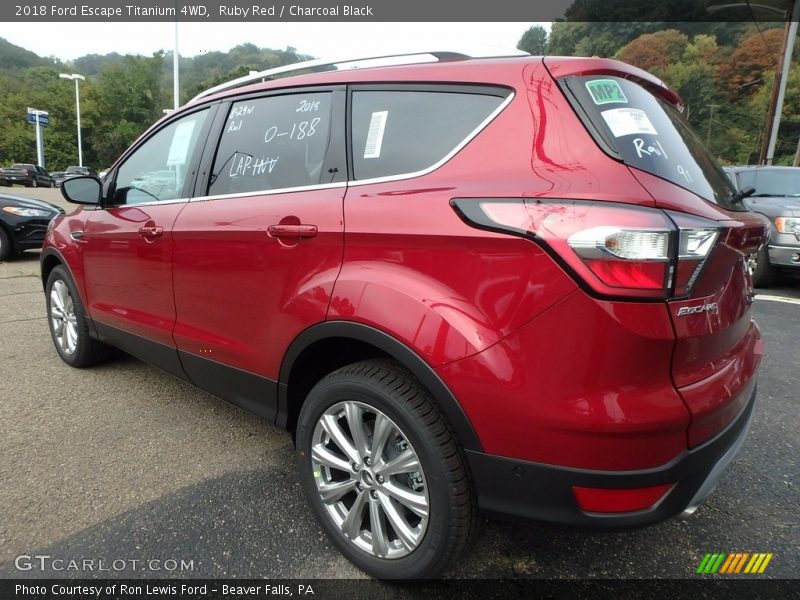 Ruby Red / Charcoal Black 2018 Ford Escape Titanium 4WD