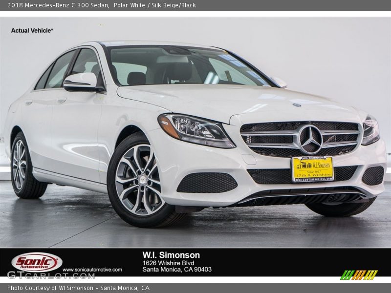 Polar White / Silk Beige/Black 2018 Mercedes-Benz C 300 Sedan