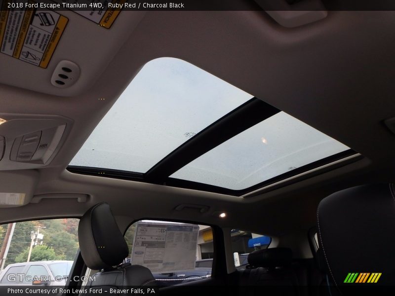 Sunroof of 2018 Escape Titanium 4WD