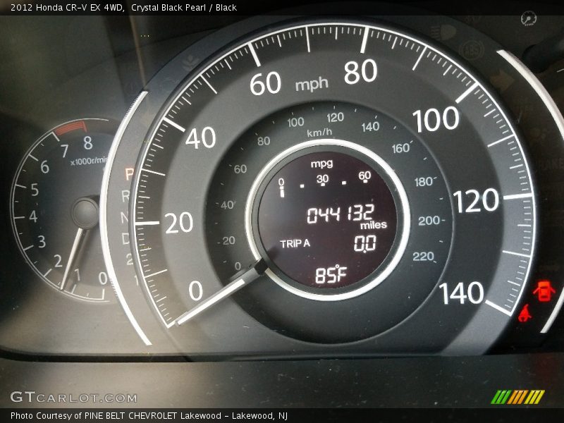 Crystal Black Pearl / Black 2012 Honda CR-V EX 4WD