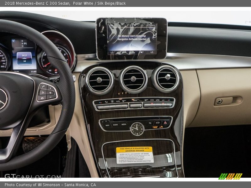Polar White / Silk Beige/Black 2018 Mercedes-Benz C 300 Sedan