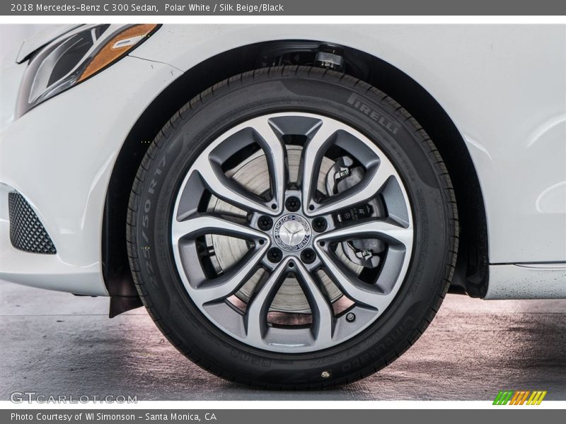Polar White / Silk Beige/Black 2018 Mercedes-Benz C 300 Sedan