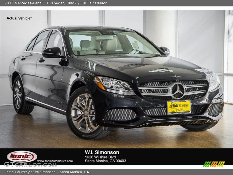 Black / Silk Beige/Black 2018 Mercedes-Benz C 300 Sedan