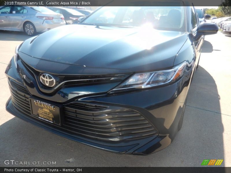 Galactic Aqua Mica / Black 2018 Toyota Camry LE