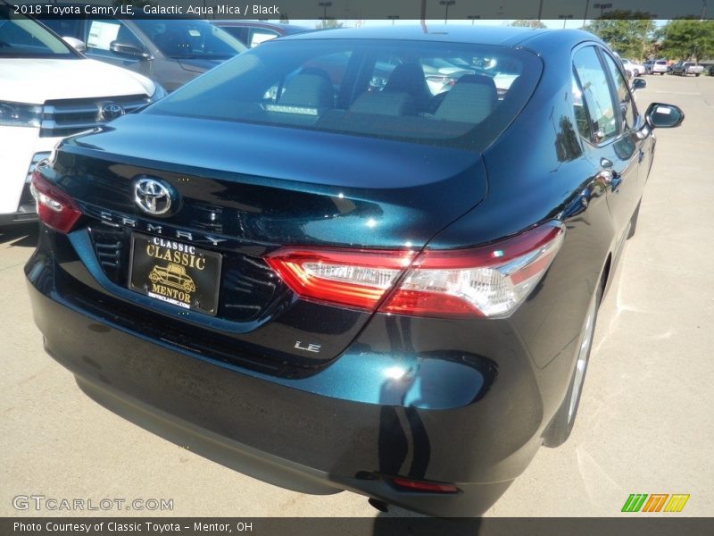 Galactic Aqua Mica / Black 2018 Toyota Camry LE