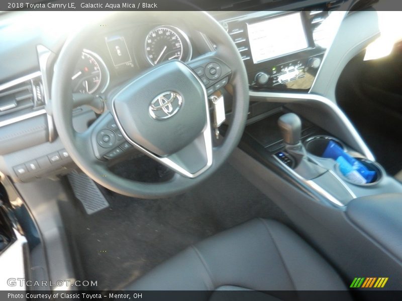 Galactic Aqua Mica / Black 2018 Toyota Camry LE