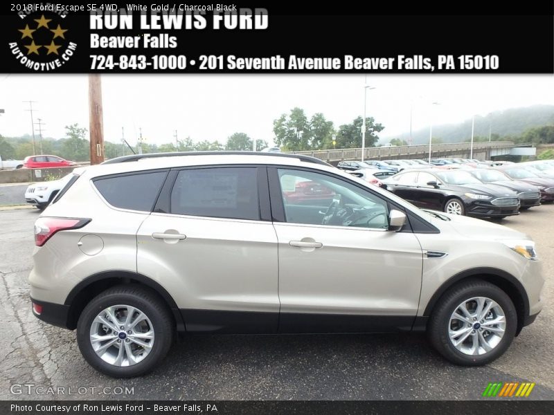 White Gold / Charcoal Black 2018 Ford Escape SE 4WD